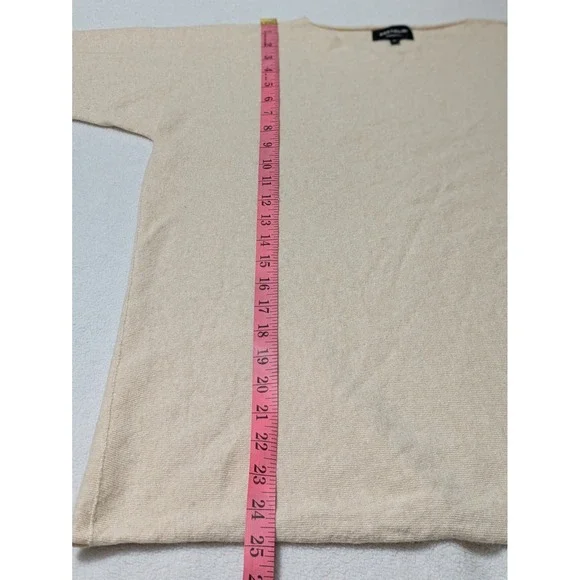 Bartolini Sweater Womens Med Beige  Pullover Dolman Sleeve Wool Cashmere Silk - Picture 10 of 11